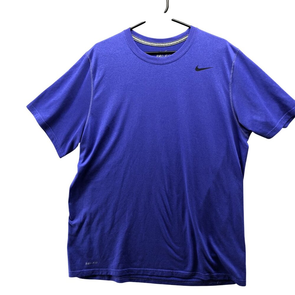 Nike Dri-Fit T Shirt Mensâ XL Blue Short Sleeve Crewneck Active Performance